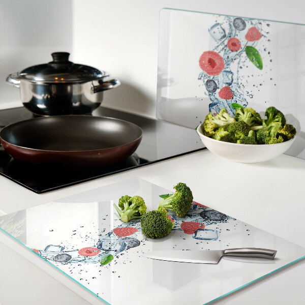 Tocător de bucătărie Model floral cu fructe de pădure