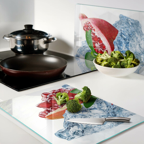 Tocător din sticlă Rodie și gheață