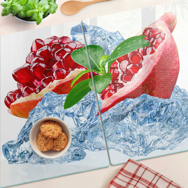 Tocător din sticlă Rodie și gheață