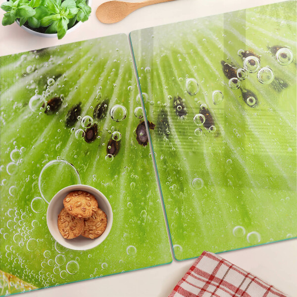 Tocător din sticlă Kiwi cu picături de apă