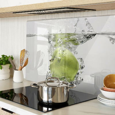 Tocător sticlă Măr verde în apă