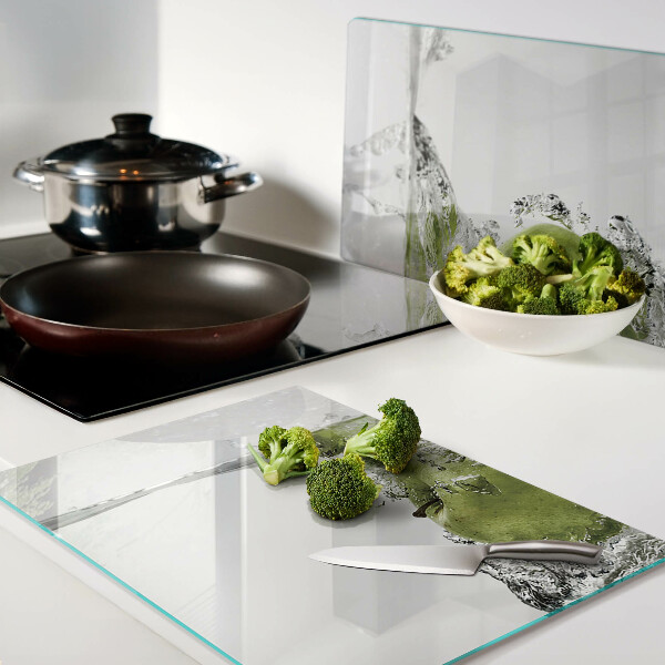 Tocător sticlă Măr verde în apă