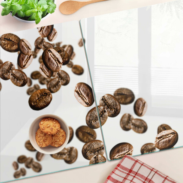 Tocător de bucătărie Boabele de cafea în mișcare