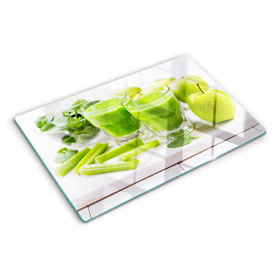 Tocător de bucătărie Smoothie verde cu ingrediente proaspete