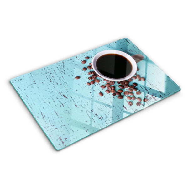 Tocător de bucătărie Cafea și boabe de cafea