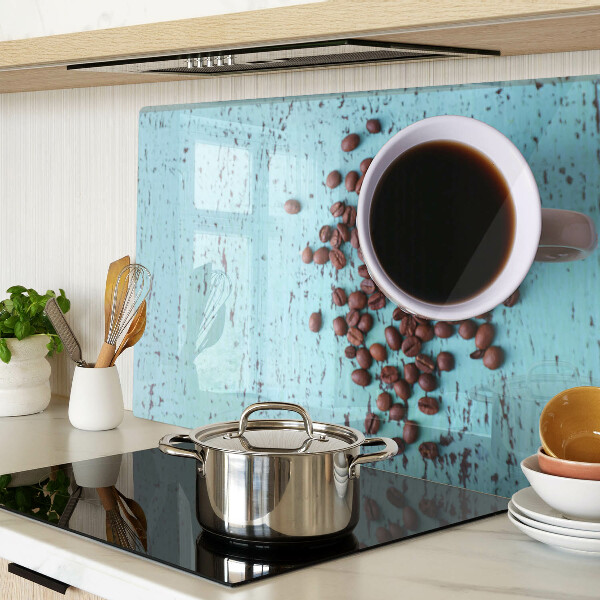 Tocător de bucătărie Cafea și boabe de cafea