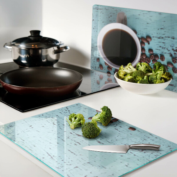 Tocător de bucătărie Cafea și boabe de cafea