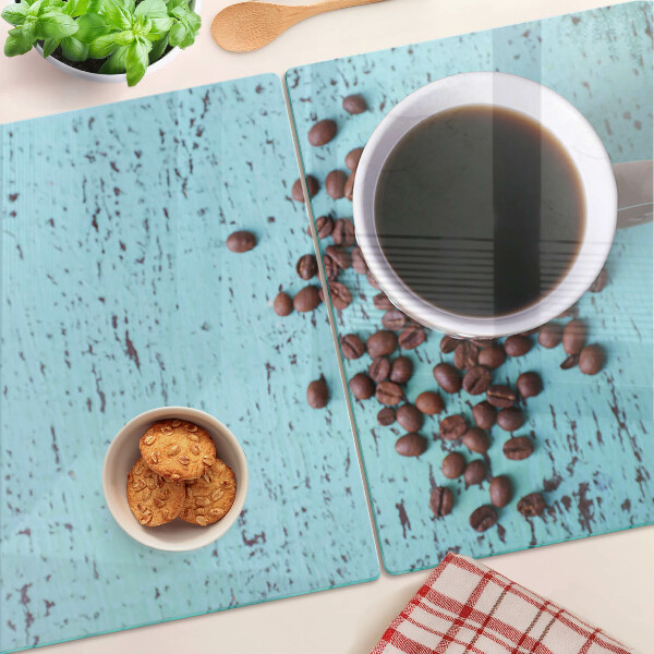 Tocător de bucătărie Cafea și boabe de cafea