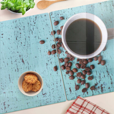 Tocător de bucătărie Cafea și boabe de cafea