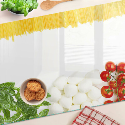 Tocător din sticlă Paste cu ierburi și roșii