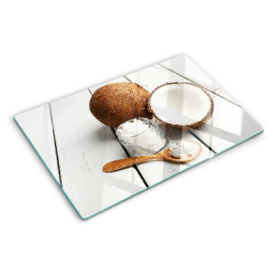 Tocător sticlă Nucă de cocos și produsele sale