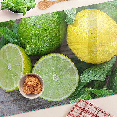 Tocător de bucătărie Lămâi și lime cu mentă