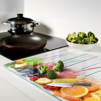 Tocător din sticlă Cocktailuri de fructe cu adaosuri