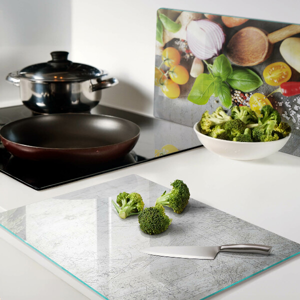 Tocător sticlă Ingrediente și ierburi aromatice pentru bucătărie