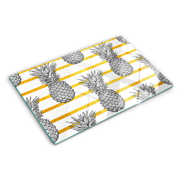 Tocător din sticlă Ananas pe fâșii