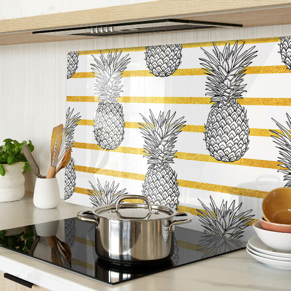 Tocător din sticlă Ananas pe fâșii