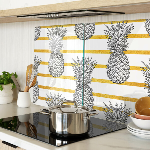 Tocător din sticlă Ananas pe fâșii