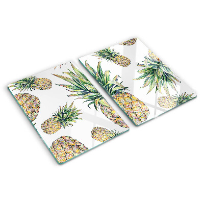Tocător de bucătărie Ananas pe fundal alb