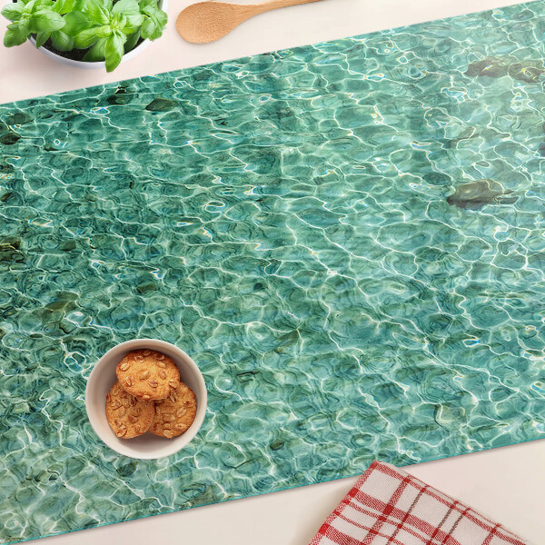 Tocător din sticlă Modelul apei din piscină