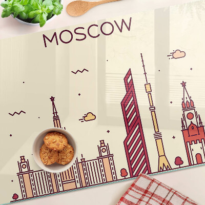 Tocător din sticlă Ilustrație a orizontului Moscovei