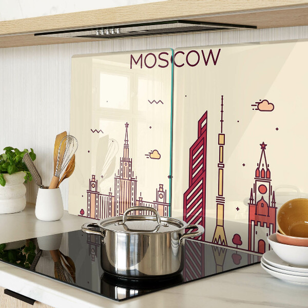 Tocător din sticlă Ilustrație a orizontului Moscovei