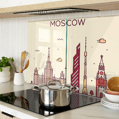 Tocător din sticlă Ilustrație a orizontului Moscovei