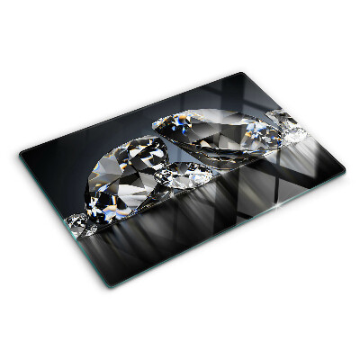 Tocător de bucătărie Diamante pe fundal negru