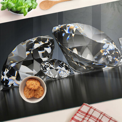 Tocător de bucătărie Diamante pe fundal negru