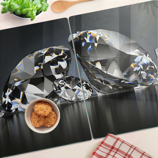 Tocător de bucătărie Diamante pe fundal negru
