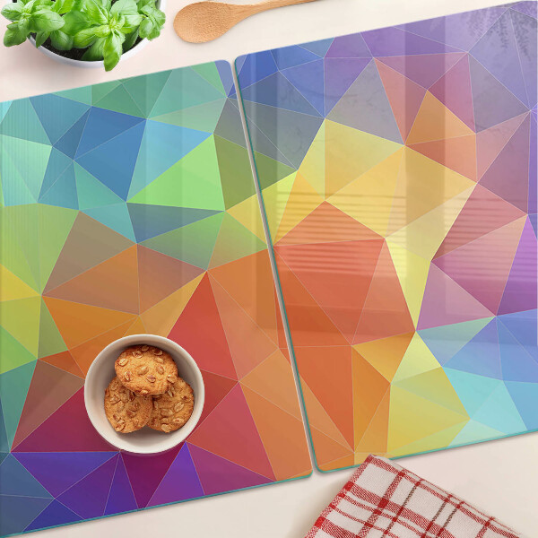 Tocător sticlă Geometria triunghiurilor colorate