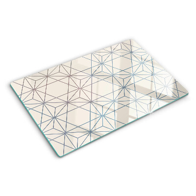Tocător din sticlă Geometrie cu triunghiuri și linii
