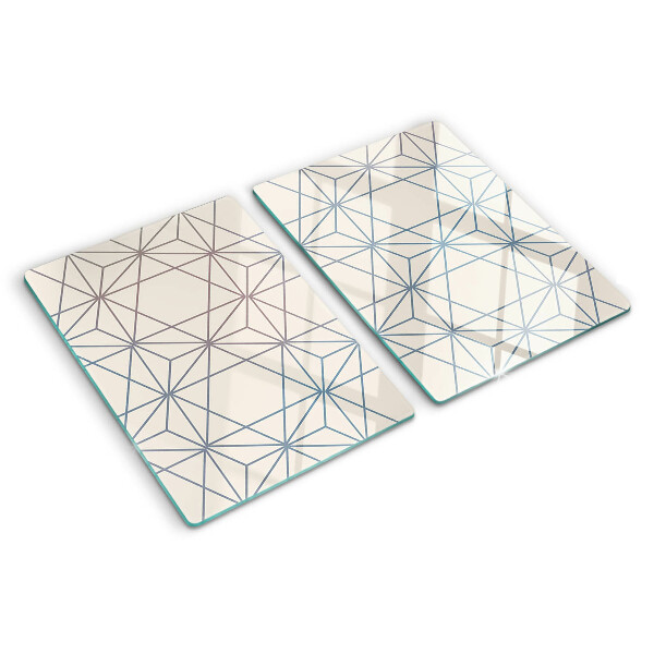Tocător din sticlă Geometrie cu triunghiuri și linii