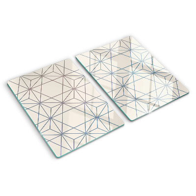 Tocător din sticlă Geometrie cu triunghiuri și linii
