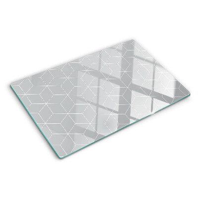 Tocător din sticlă Grilă geometrică hexagonală