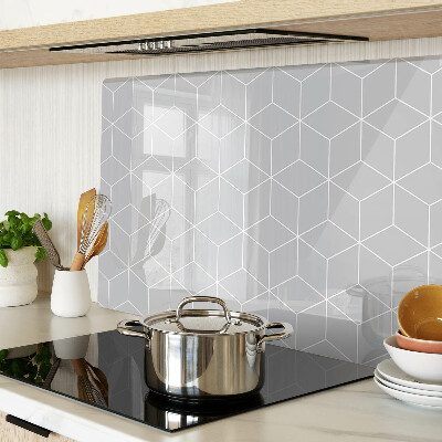 Tocător din sticlă Grilă geometrică hexagonală