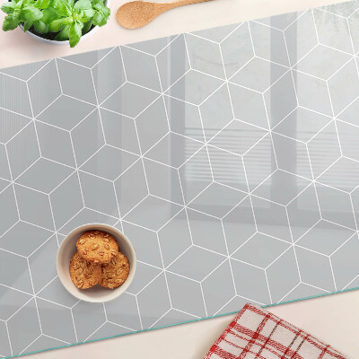 Tocător din sticlă Grilă geometrică hexagonală