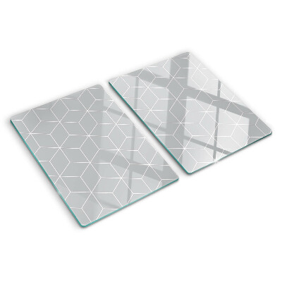 Tocător din sticlă Grilă geometrică hexagonală