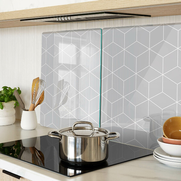 Tocător din sticlă Grilă geometrică hexagonală