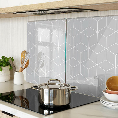 Tocător din sticlă Grilă geometrică hexagonală