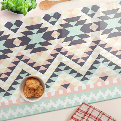 Tocător sticlă Motiv geometric în culori pastelate