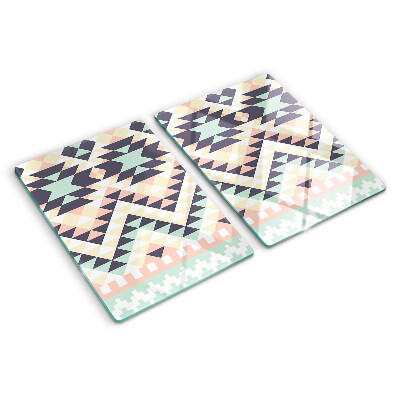 Tocător sticlă Motiv geometric în culori pastelate