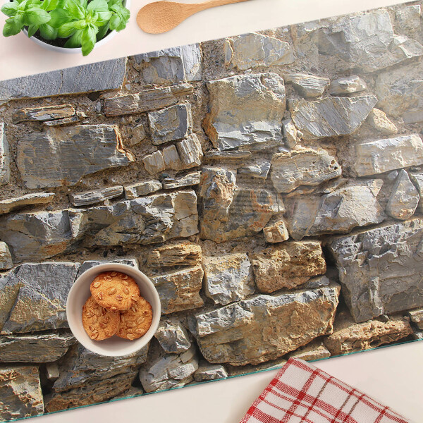 Tocător din sticlă Zid de piatră