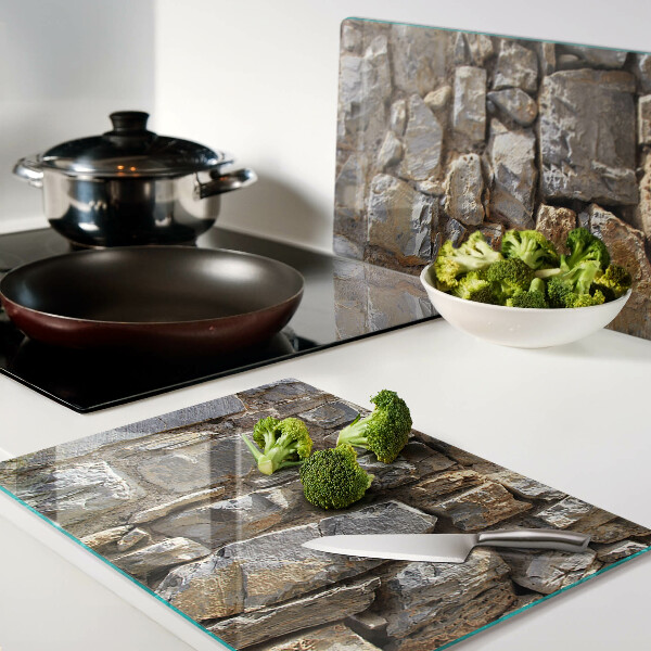 Tocător din sticlă Zid de piatră