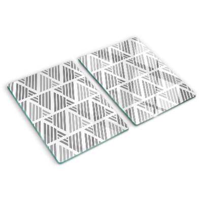 Tocător sticlă Modele geometrice în nuanțe de gri
