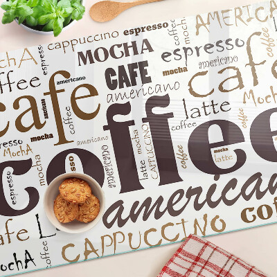 Tocător sticlă Cafea și băuturi din cafea