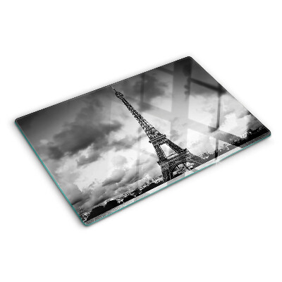Tocător de bucătărie Turnul Eiffel în alb și negru