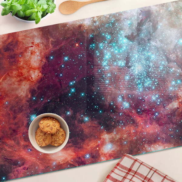 Tocător sticlă Peisaj cosmic cu stele
