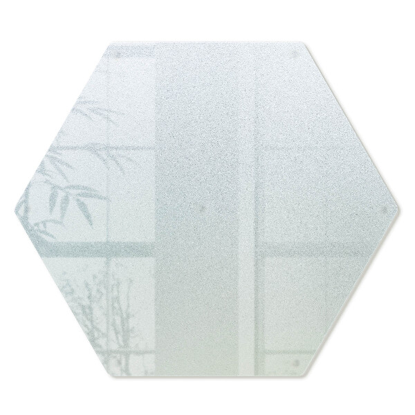 Tocător din sticlă Hexagonal semitransparent
