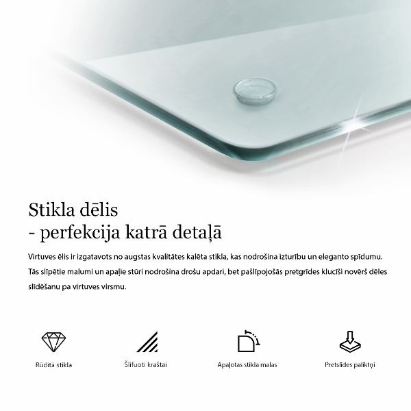 Tocător de bucătărie dublă transparentă