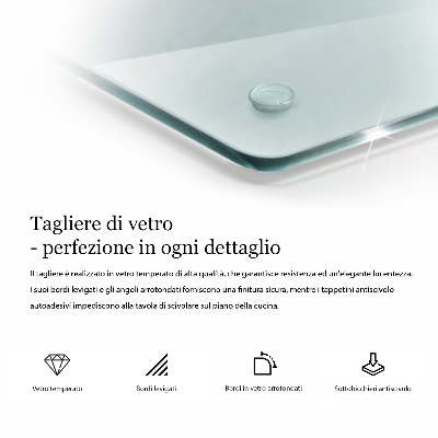 Tocător de bucătărie dublă transparentă